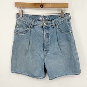 Mother Snacks Shorts Women 26 Pleated High Rise Retro Twee Indie Capsule Relaxed